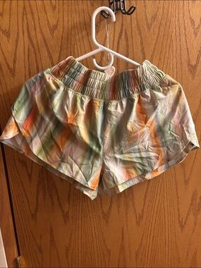 CALIA Tie-Dye Pastel Water Resistant Athletic Shorts w built in underwear.